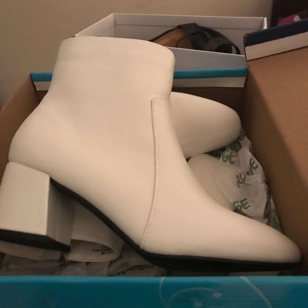 White ankle boot